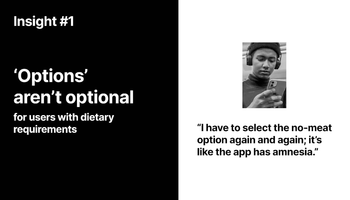 Slide with one insight